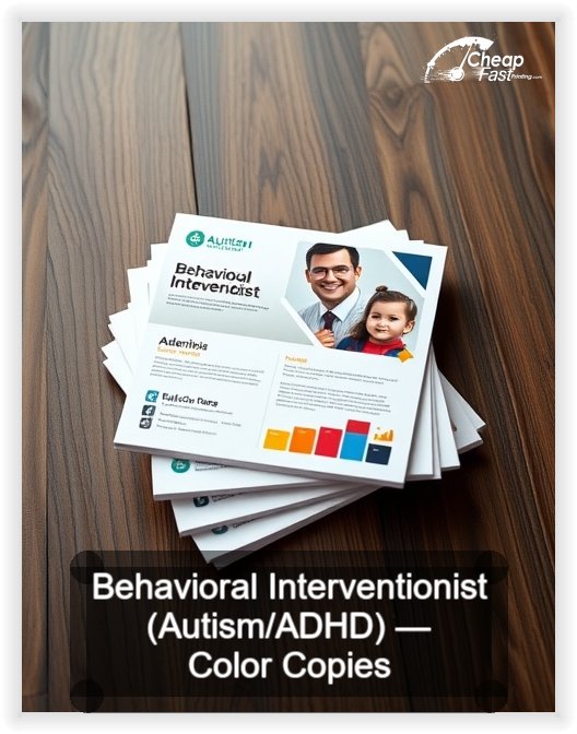 Behavioral Interventionist Autism Adhd business card design sample