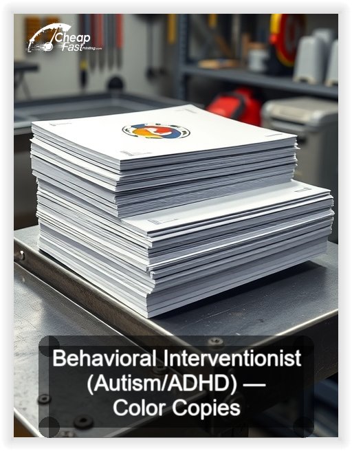 Behavioral Interventionist Autism Adhd business card design sample