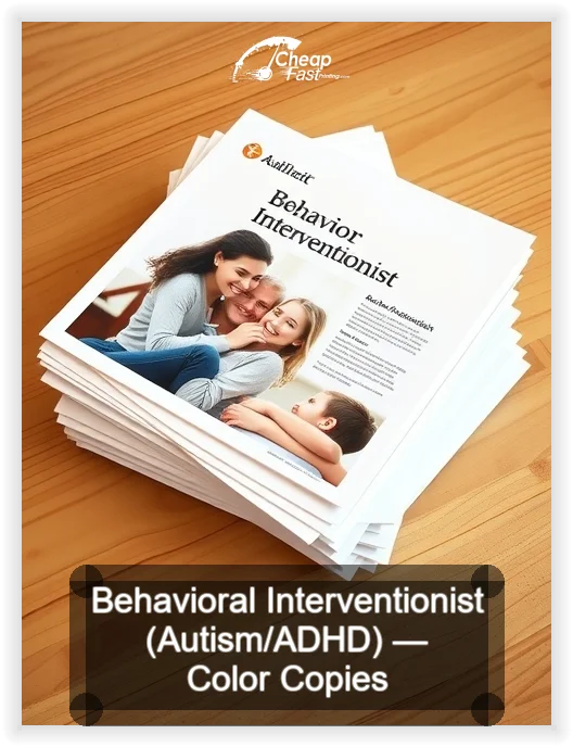 Behavioral Interventionist Autism Adhd business card design sample