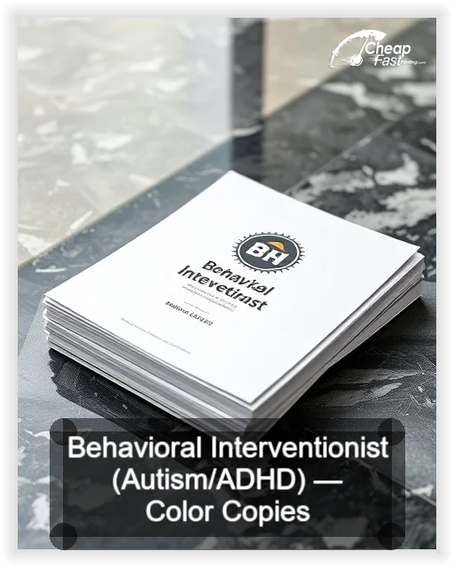 Behavioral Interventionist Autism Adhd business card design sample
