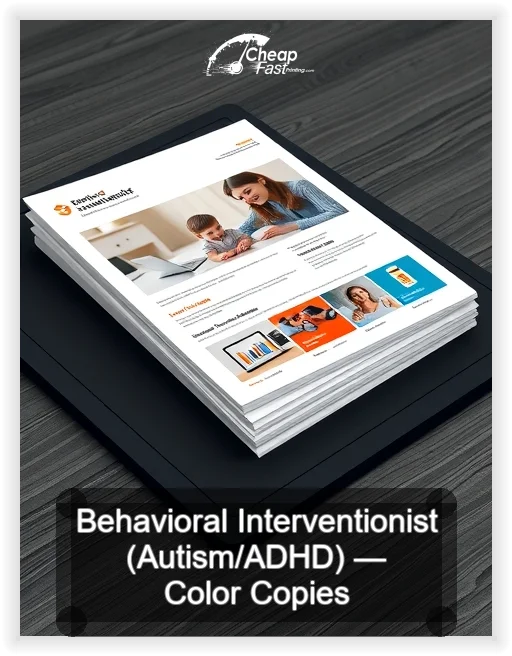 Behavioral Interventionist Autism Adhd business card design sample