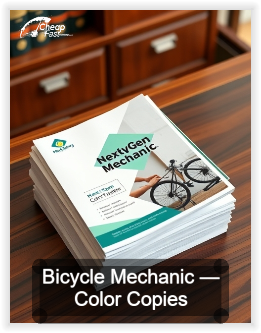Bicycle Mechanic business card design sample