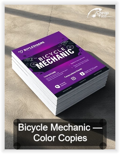 Bicycle Mechanic business card design sample