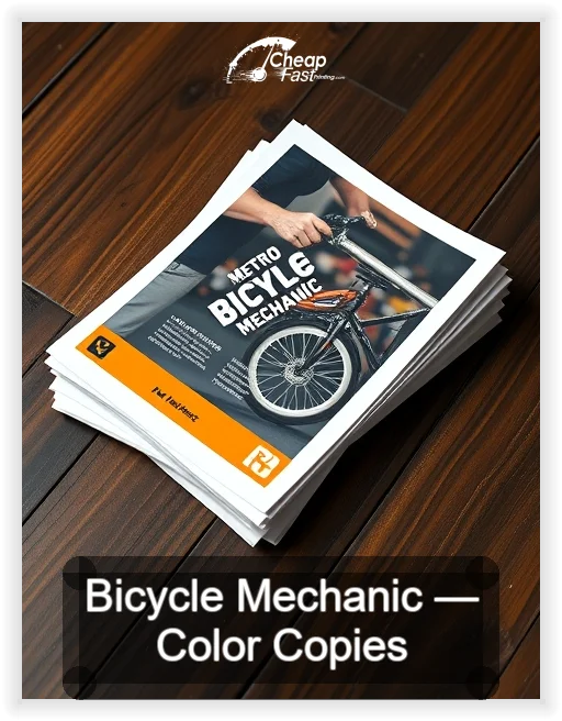 Bicycle Mechanic business card design sample