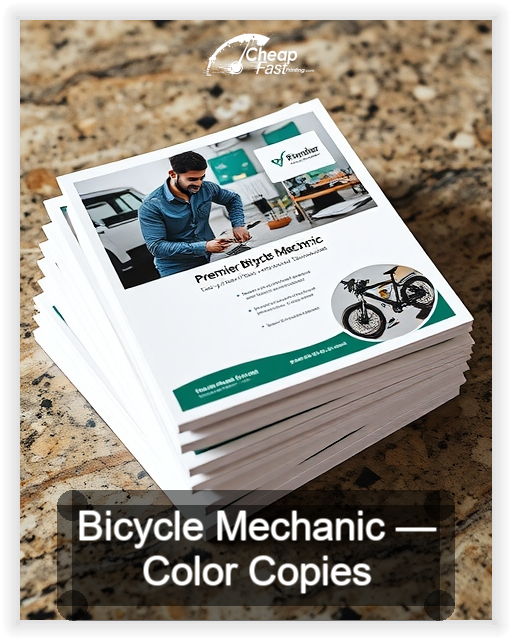 Bicycle Mechanic business card design sample