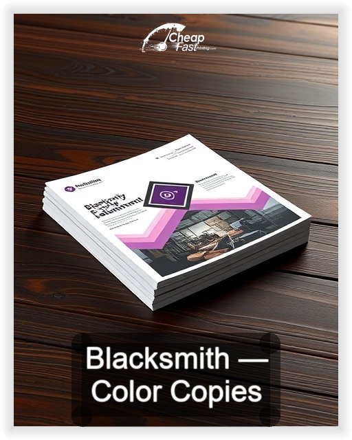 Blacksmith business card design sample