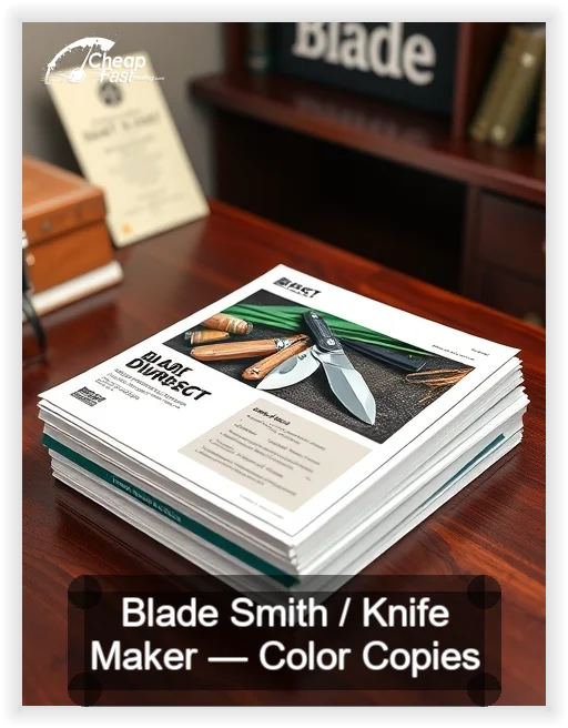 Blade Smith Knife Maker business card design sample