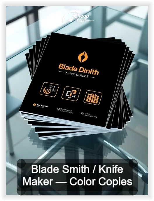 Blade Smith Knife Maker business card design sample