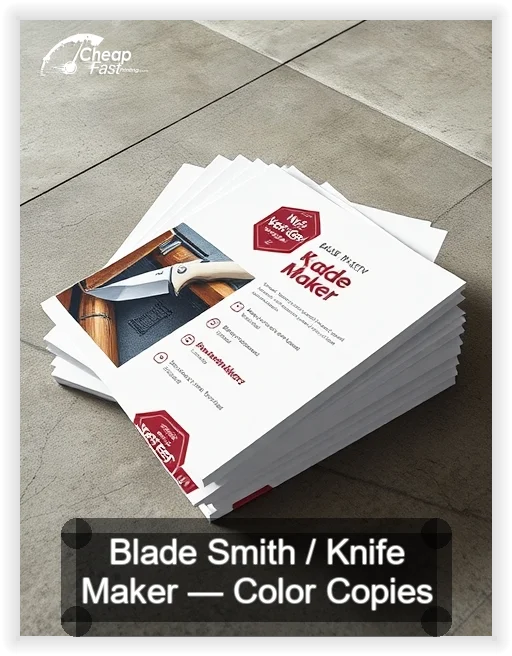 Blade Smith Knife Maker business card design sample