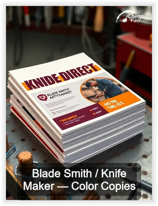 Blade Smith Knife Maker business card design sample
