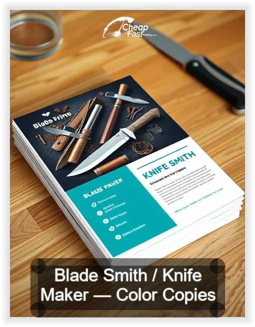 Blade Smith Knife Maker business card design sample