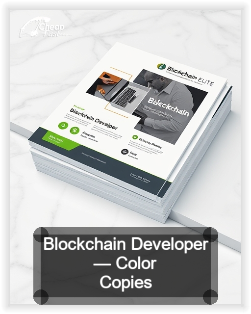 Blockchain Developer business card design sample