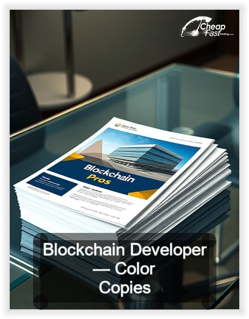 Blockchain Developer business card design sample