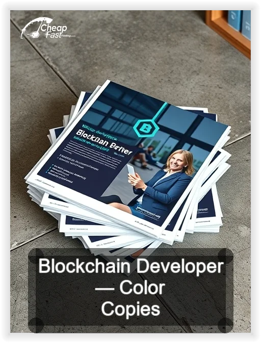 Blockchain Developer business card design sample