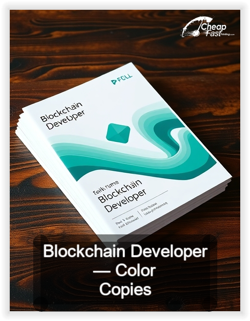 Blockchain Developer business card design sample