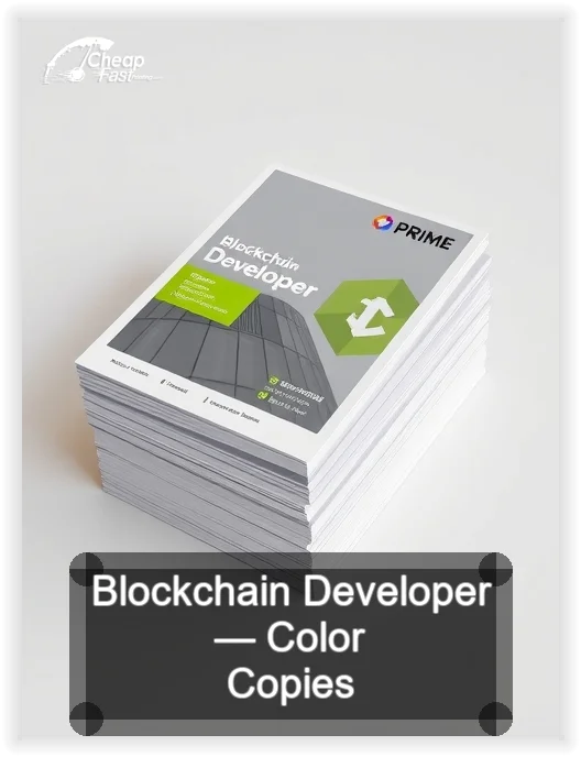 Blockchain Developer business card design sample