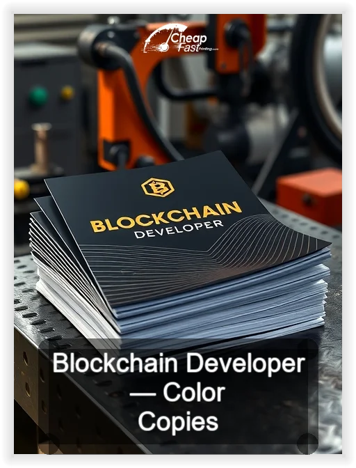 Blockchain Developer business card design sample