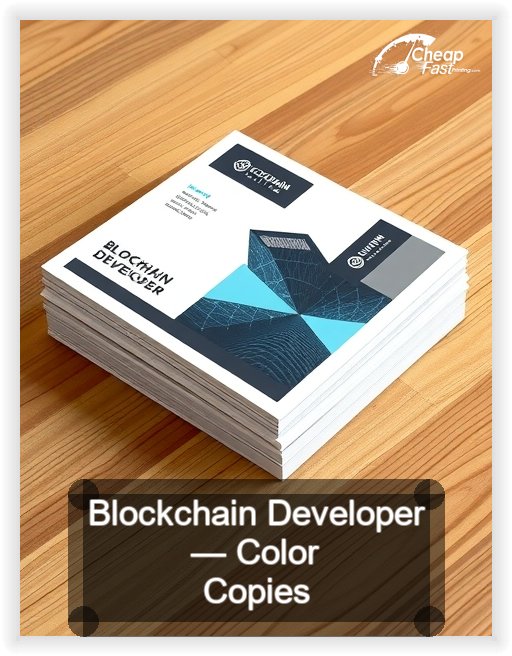 Blockchain Developer business card design sample