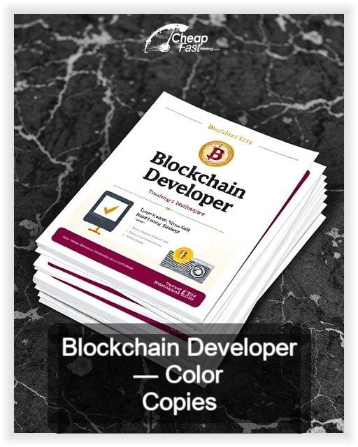 Blockchain Developer business card design sample