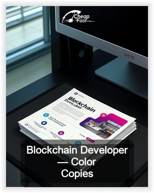 Blockchain Developer business card design sample