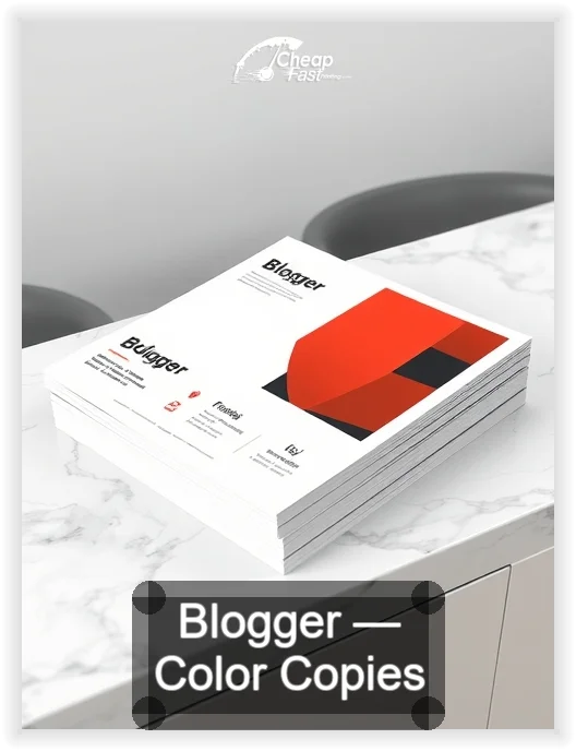 Blogger business card design sample