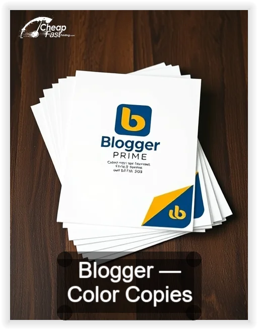 Blogger business card design sample