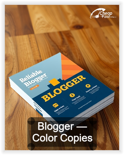 Blogger business card design sample