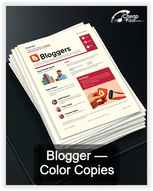 Blogger business card design sample