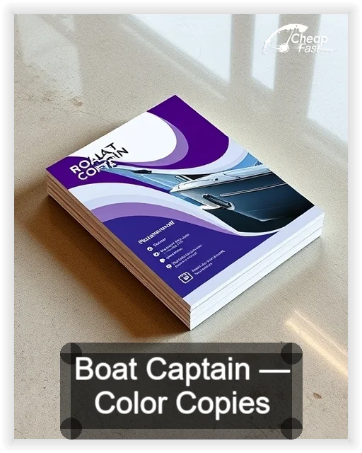 Boat Captain business card design sample