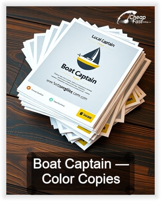 Boat Captain business card design sample