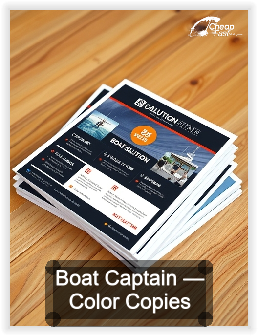 Boat Captain business card design sample