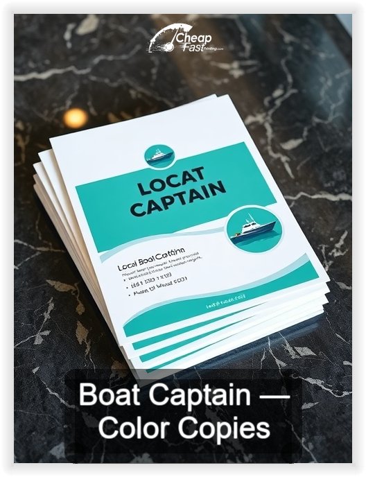 Boat Captain business card design sample
