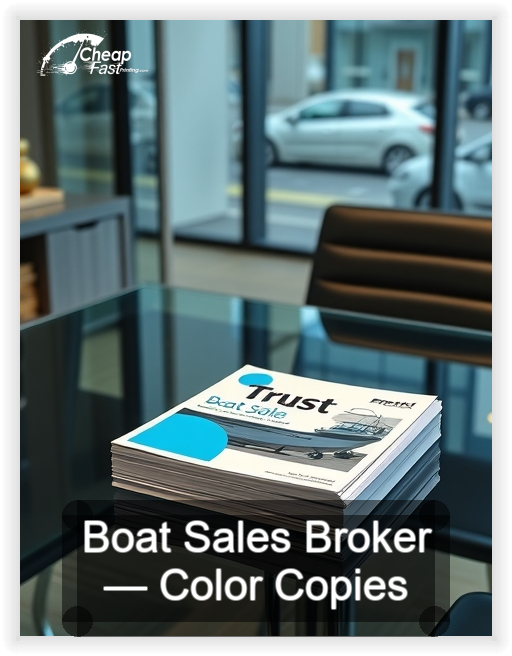 Boat Sales Broker business card design sample