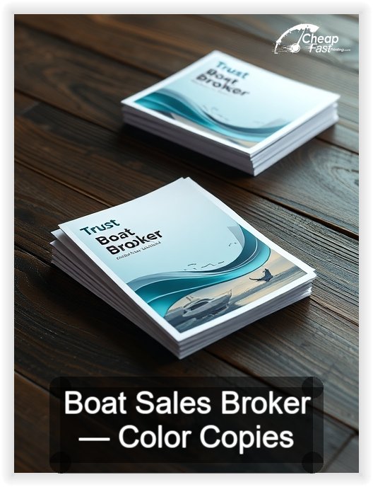 Boat Sales Broker business card design sample
