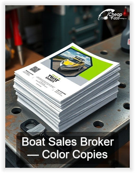 Boat Sales Broker business card design sample