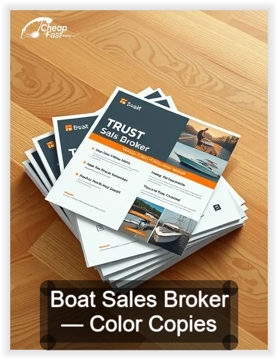 Boat Sales Broker business card design sample