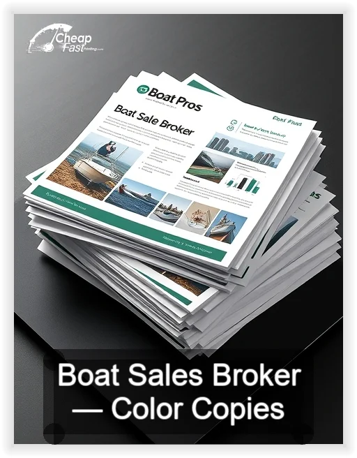 Boat Sales Broker business card design sample