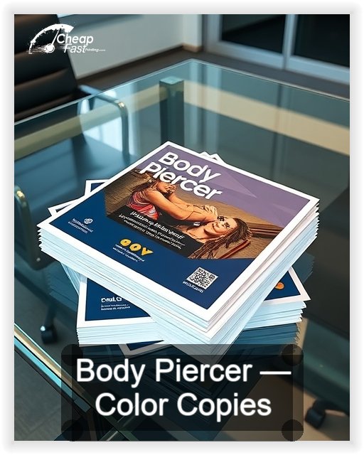 Body Piercer business card design sample