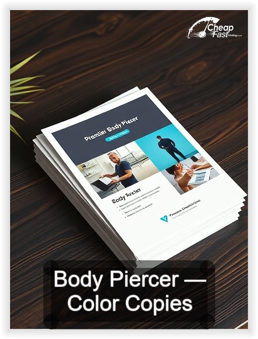 Body Piercer business card design sample