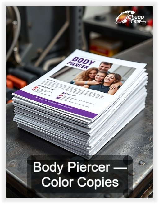 Body Piercer business card design sample
