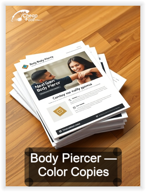 Body Piercer business card design sample