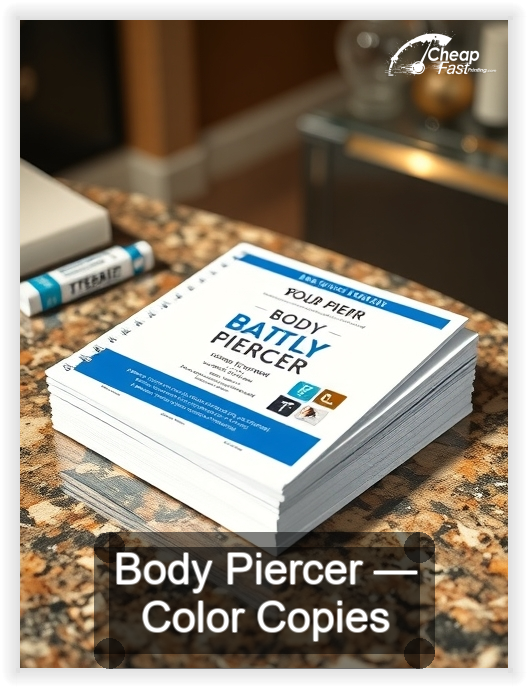 Body Piercer business card design sample