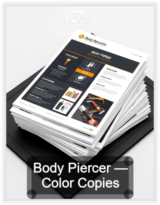 Body Piercer business card design sample