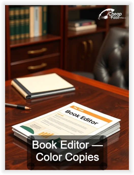 Book Editor business card design sample