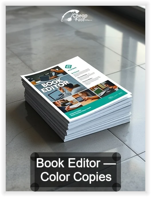 Book Editor business card design sample