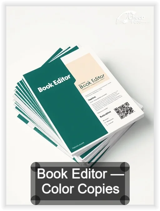 Book Editor business card design sample
