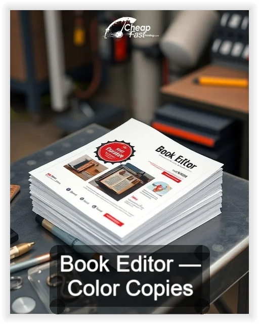 Book Editor business card design sample