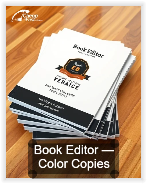 Book Editor business card design sample