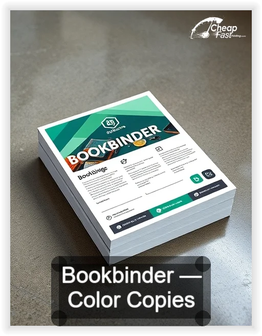 Bookbinder business card design sample