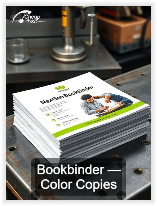 Bookbinder business card design sample